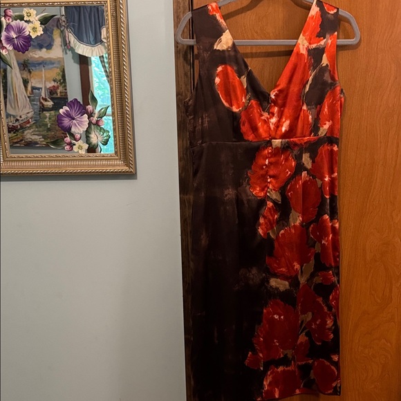 Donna Ricco Elegant Floral Satin Dress - Picture 4 of 5